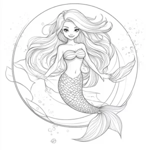 sereia para colorir e imprimir