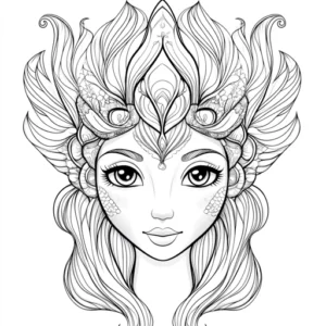 sereia para colorir e imprimir