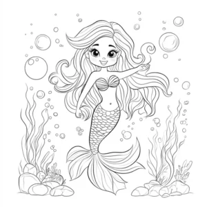 sereia para imprimir