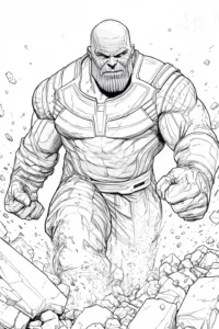 desenho do thanos para colorir