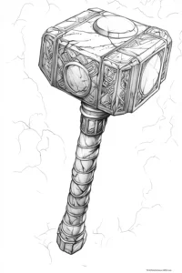 desenho do martelo de Thor