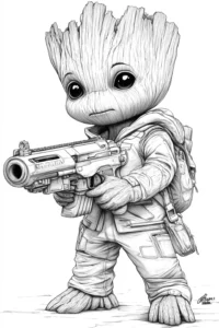 desenho para colorir groot