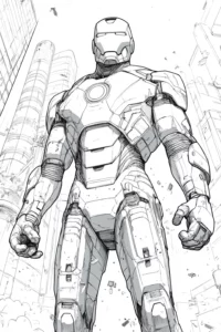 desenho para colorir homem de ferro