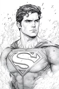desenho para colorir superman