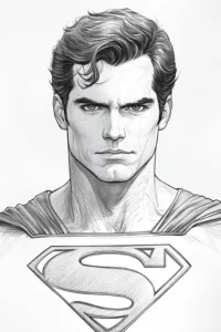 desenho para colorir superman