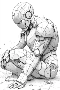 homem de ferro desenho para colorir