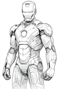homem de ferro para colorir