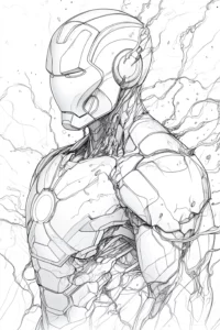 homem de ferro para colorir