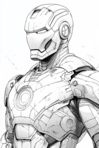 homem de ferro para colorir
