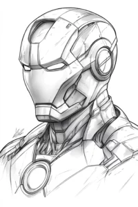 homem de ferro para colorir