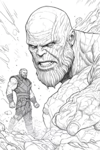 thanos para colorir