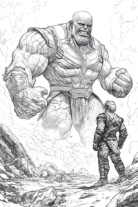 thanos para colorir