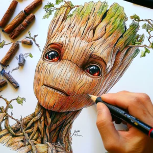 como colorir groot