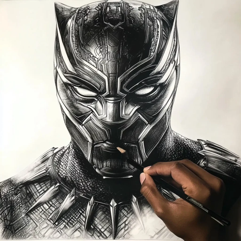 como colorir pantera negra