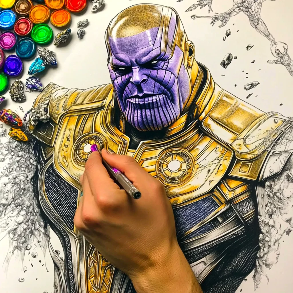 como colorir thanos