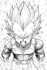 vegeta para colorir