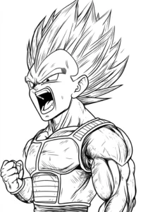 vegeta para colorir