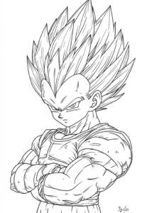 vegeta para colorir