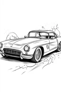 carro para colorir