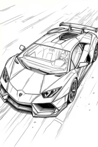 carro para colorir