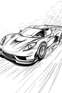 carro para colorir