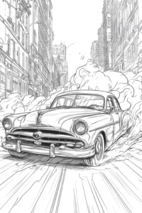 carro para colorir