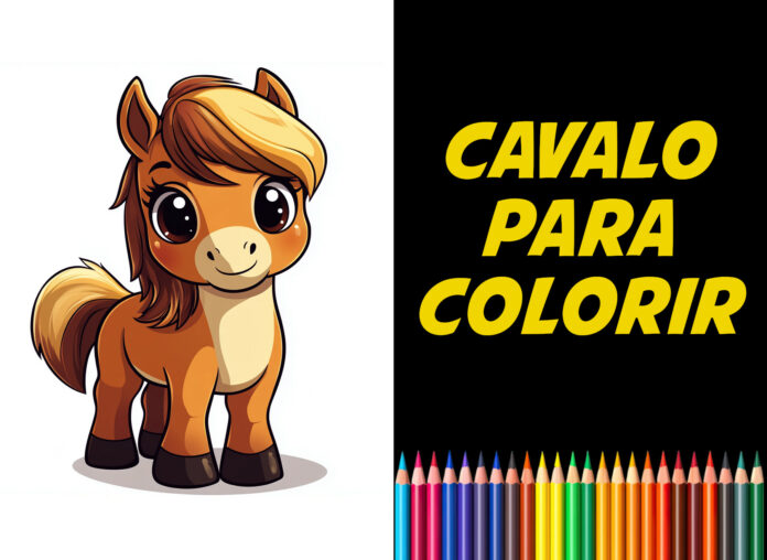 cavalo para colorir