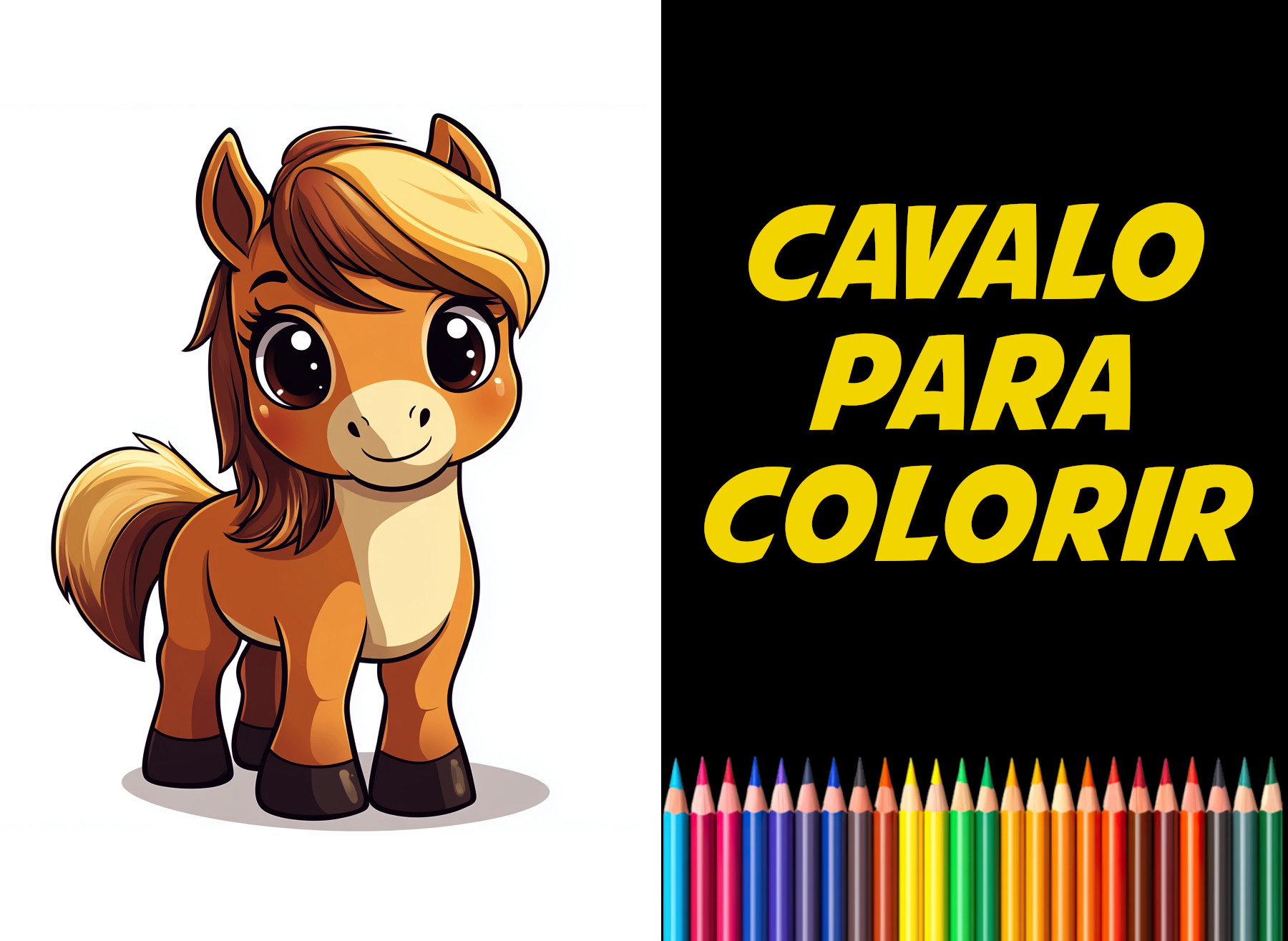cavalo para colorir