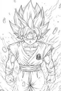 desenho do goku para colorir