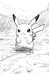 desenho do pikachu para colorir