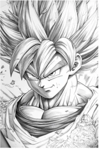 desenho goku para colorir