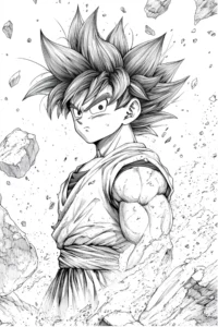 desenho para colorir do goku