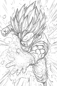 desenho para colorir goku