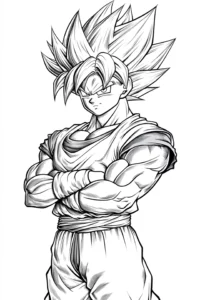 desenho para colorir goku