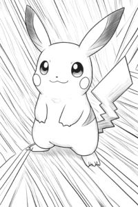 desenho pikachu para colorir