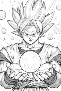 goku desenho para colorir