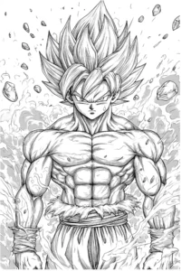 goku instinto superior desenho