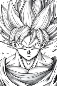 goku para colorir