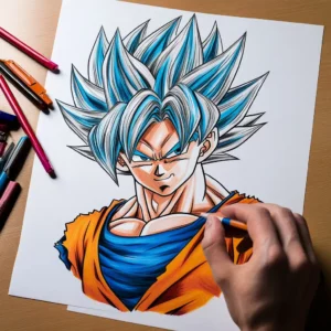 goku para colorir