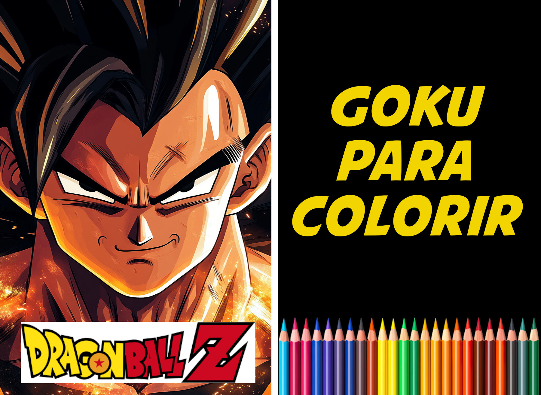 goku para colorir