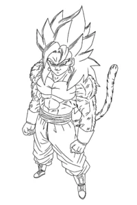 goku ssj4 para colorir