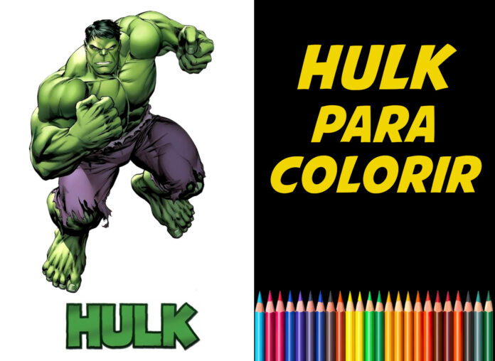 hulk para colorir