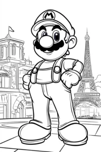 mario bros para colorir