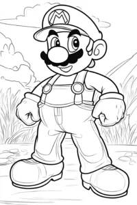 mario para colorir