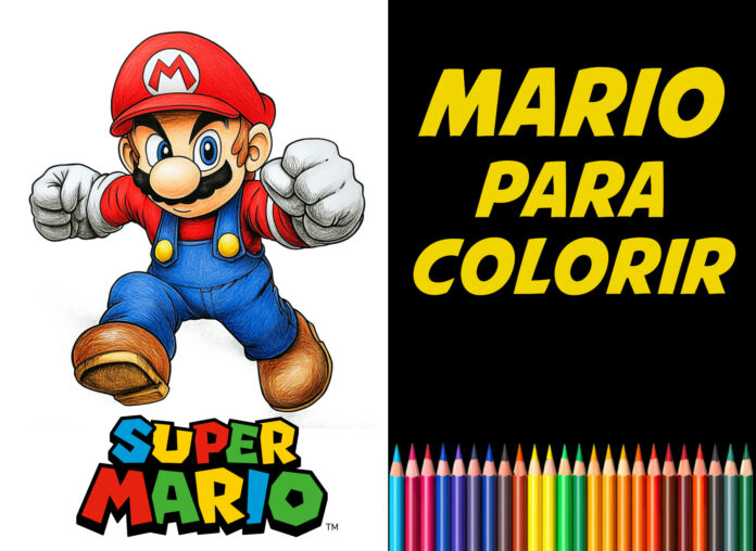 mario para colorir mario para colorir