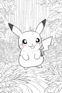 pikachu desenho para colorir