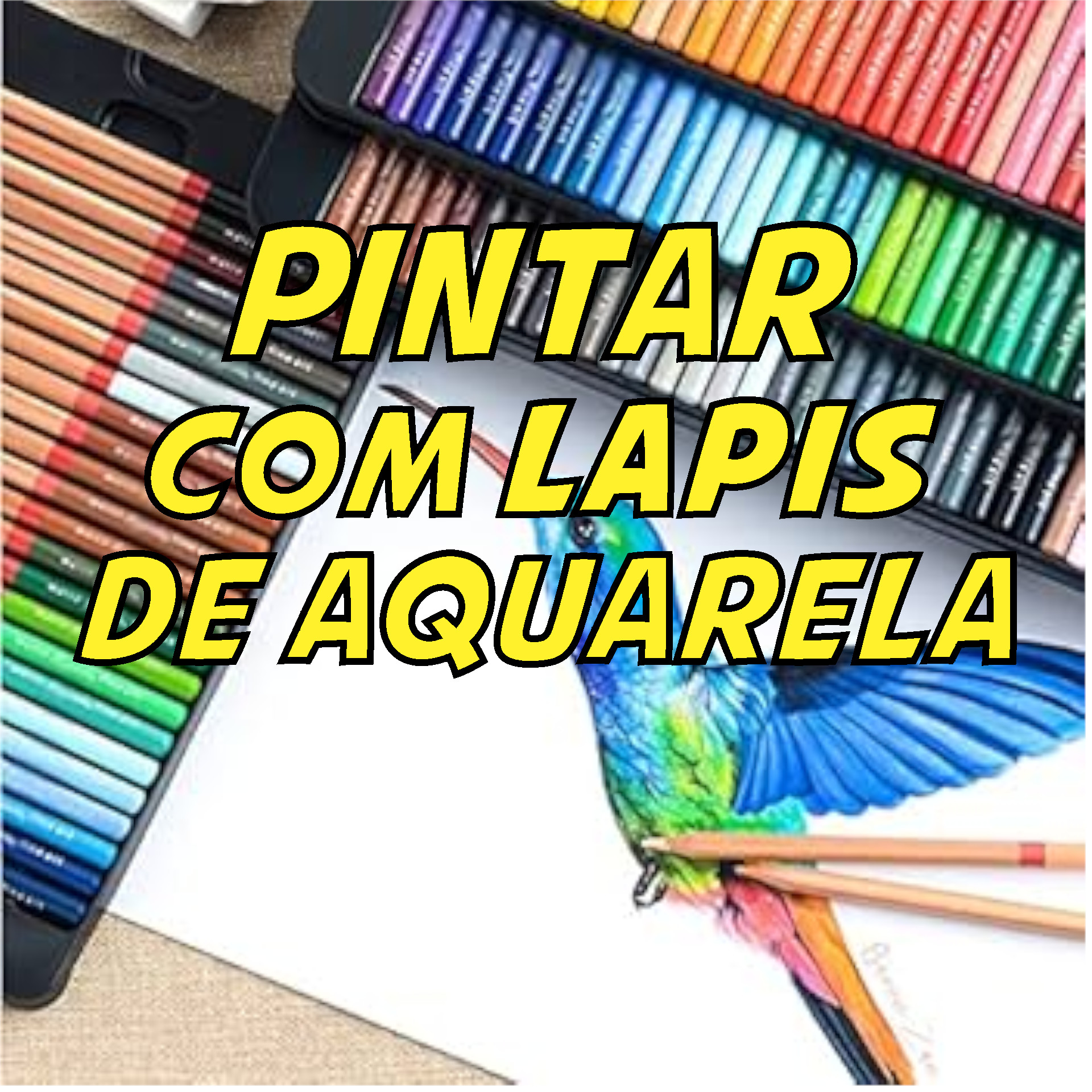 pintar com lapis de aquarela