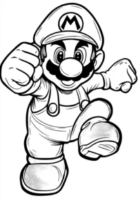 super mario para colorir