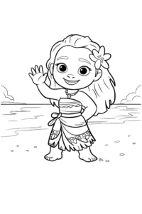 desenho da moana para colorir