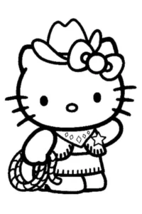 desenho hello kitty para colorir